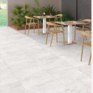 "patio-with-gray-cement-look-ant-slip-outdoor-tile-flooring'